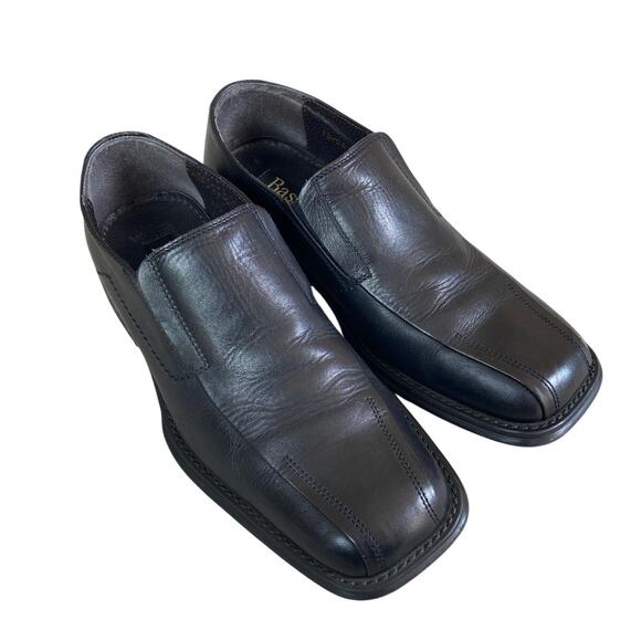 BASS Corrado Black Leather Square Toe Slip-on Dress Shoes Loafers Men\'s Size 7.5 main image 7